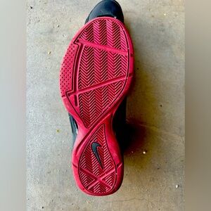 Black and red Nikes. Size 9.5